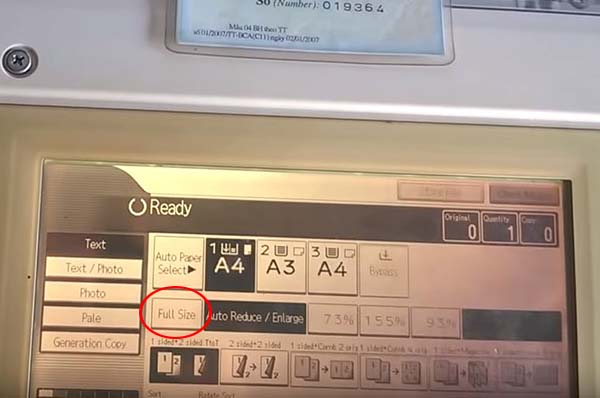 cách photocopy chứng minh thư 2 mặt - chọn full size
