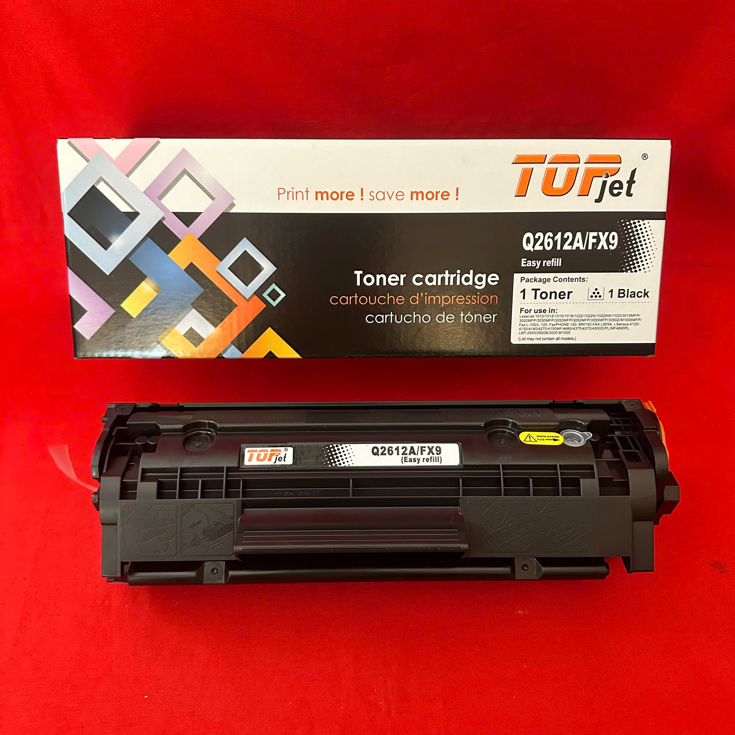 Mực in HP 1010/1020/1022_Q2612A _ Canon 2900_303/FX9_TH_TOPJET                                                                                                                                          