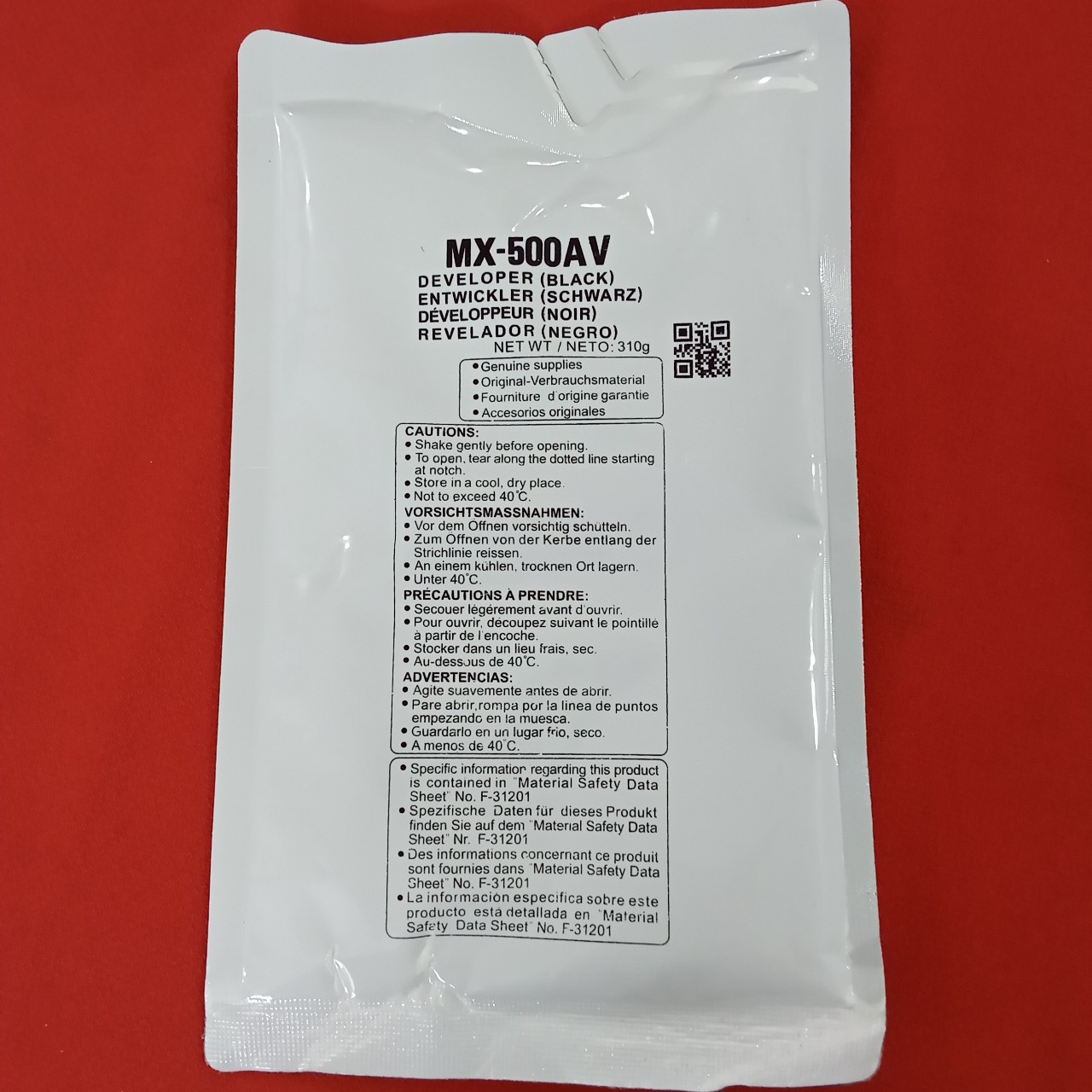 Bột từ Sharp MX-500CV _ MX-M363U/453U/503U/502/452/ M283N_310g                                                                                                                                          