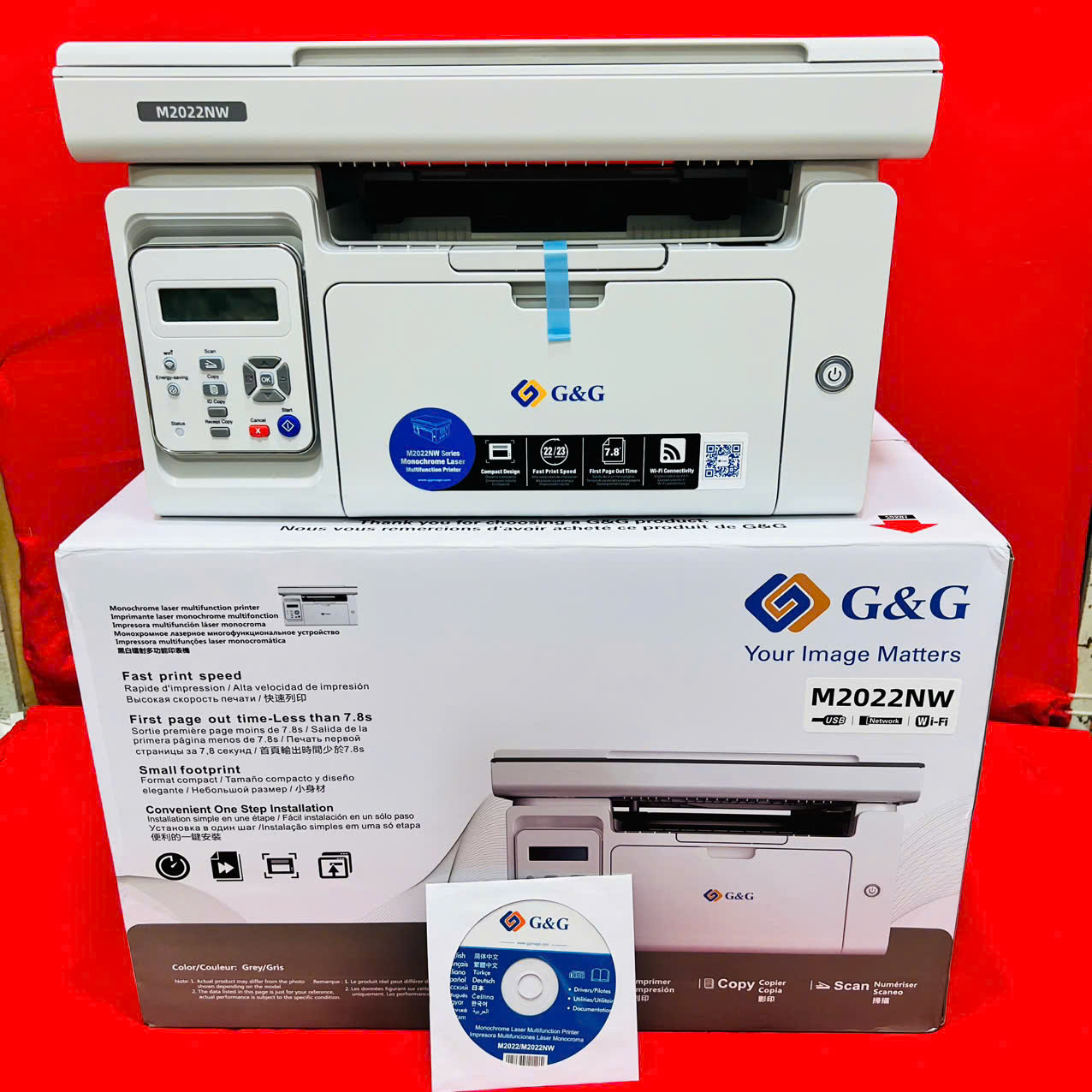 Máy in Đa chức năng G&G M2022NW  in , scan , Copy , Wifi , Lan                                                                                                                                          
